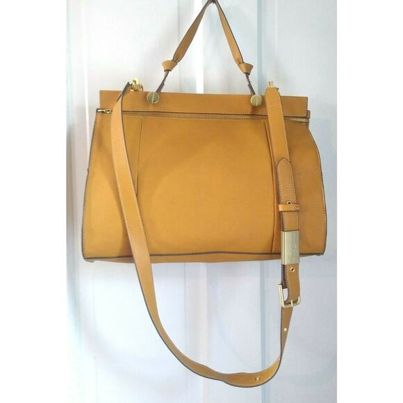 Foley & Corinna Crossbody Mustard Satchel - Picture 1 of 8